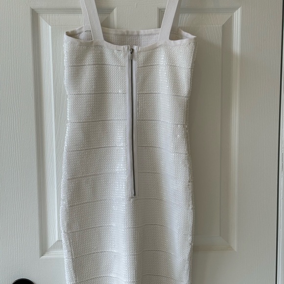 BCBG Maxazria Sequin Knit Dress white - Picture 4 of 8